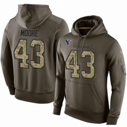 NFL Nike Houston Texans 43 Corey Moore Green Salute To Service Mens Pullover Hoodie