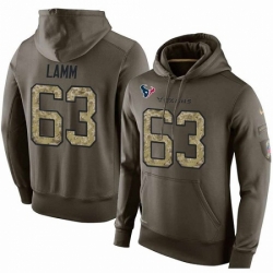 NFL Nike Houston Texans 63 Kendall Lamm Green Salute To Service Mens Pullover Hoodie