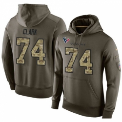 NFL Nike Houston Texans 74 Chris Clark Green Salute To Service Mens Pullover Hoodie
