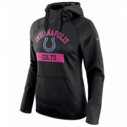 NFL Indianapolis Colts Nike Womens Breast Cancer Awareness Circuit Performance Pullover Hoodie Black
