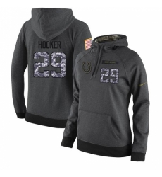 NFL Womens Nike Indianapolis Colts 29 Malik Hooker Stitched Black Anthracite Salute to Service Player Performance Hoodie