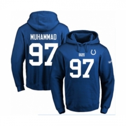 Football Mens Indianapolis Colts 97 Al Quadin Muhammad Royal Blue Name Number Pullover Hoodie