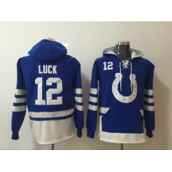 Men Nike Indianapolis Colts Andrew Luck 12 NFL Winter Thick Hoodie
