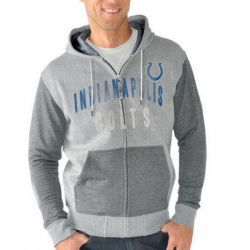 NFL Indianapolis Colts G III Sports by Carl Banks Safety Tri Blend Full Zip Hoodie Heathered Gray