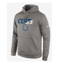 NFL Mens Indianapolis Colts Nike Gray Kick Off Staff Performance Pullover Hoodie