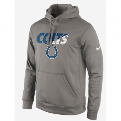 NFL Mens Indianapolis Colts Nike Gray Kick Off Staff Performance Pullover Hoodie