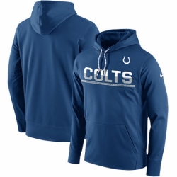 NFL Mens Indianapolis Colts Nike Royal Sideline Circuit Pullover Performance Hoodie