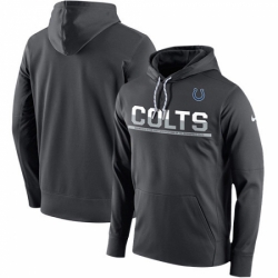NFL Mens Indianapolis Colts Nike Sideline Circuit Anthracite Pullover Hoodie