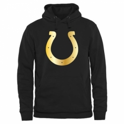 NFL Mens Indianapolis Colts Pro Line Black Gold Collection Pullover Hoodie