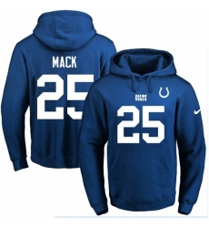 NFL Mens Nike Indianapolis Colts 25 Marlon Mack Royal Blue Name Number Pullover Hoodie