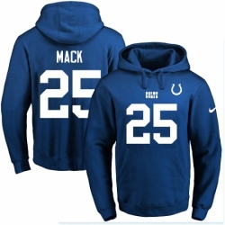 NFL Mens Nike Indianapolis Colts 25 Marlon Mack Royal Blue Name Number Pullover Hoodie