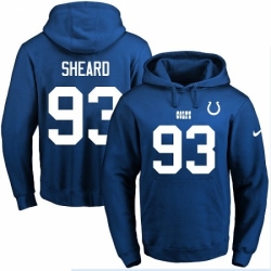 NFL Mens Nike Indianapolis Colts 93 Jabaal Sheard Royal Blue Name Number Pullover Hoodie