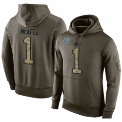 NFL Nike Indianapolis Colts 1 Pat McAfee Green Salute To Service Mens Pullover Hoodie