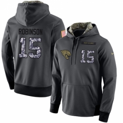 NFL Mens Nike Jacksonville Jaguars 15 Allen Robinson Stitched Black Anthracite Salute to Service Player Performance Hoodie