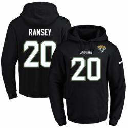 NFL Mens Nike Jacksonville Jaguars 20 Jalen Ramsey Black Name Number Pullover Hoodie