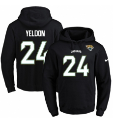 NFL Mens Nike Jacksonville Jaguars 24 TJ Yeldon Black Name Number Pullover Hoodie