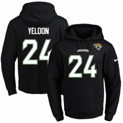 NFL Mens Nike Jacksonville Jaguars 24 TJ Yeldon Black Name Number Pullover Hoodie