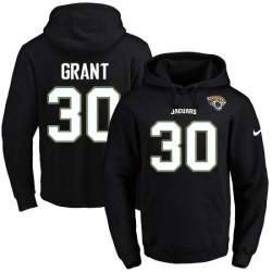 NFL Mens Nike Jacksonville Jaguars 30 Corey Grant Black Name Number Pullover Hoodie