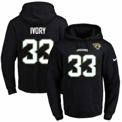 NFL Mens Nike Jacksonville Jaguars 33 Chris Ivory Black Name Number Pullover Hoodie