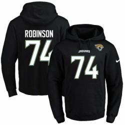 NFL Mens Nike Jacksonville Jaguars 74 Cam Robinson Black Name Number Pullover Hoodie
