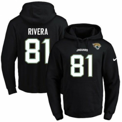 NFL Mens Nike Jacksonville Jaguars 81 Mychal Rivera Black Name Number Pullover Hoodie