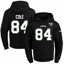 NFL Mens Nike Jacksonville Jaguars 84 Keelan Cole Black Name Number Pullover Hoodie