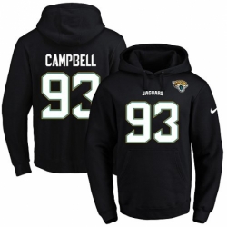 NFL Mens Nike Jacksonville Jaguars 93 Calais Campbell Black Name Number Pullover Hoodie