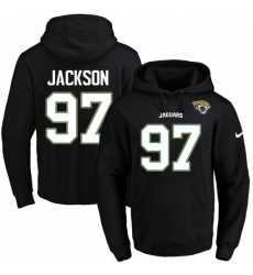 NFL Mens Nike Jacksonville Jaguars 97 Malik Jackson Black Name Number Pullover Hoodie