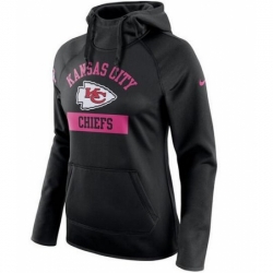 NFL Kansas City Chiefs Nike Womens Breast Cancer Awareness Circuit Performance Pullover Hoodie Black