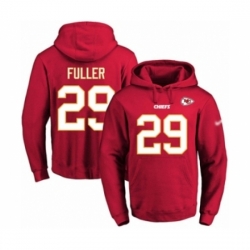 Football Mens Kansas City Chiefs 29 Kendall Fuller Red Name Number Pullover Hoodie