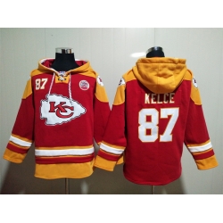 Kansas City Chiefs Sitched Pullover Hoodie #87 Travis Kelce