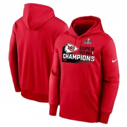 Men Kansas City Chiefs Red Super Bowl LVIII Champions Statement Therma Performance Pullover Hoodie