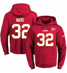 NFL Mens Nike Kansas City Chiefs 32 Spencer Ware Red Name Number Pullover Hoodie