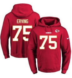 NFL Mens Nike Kansas City Chiefs 75 Cameron Erving Red Name Number Pullover Hoodie