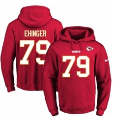 NFL Mens Nike Kansas City Chiefs 79 Parker Ehinger Red Name Number Pullover Hoodie