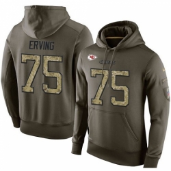 NFL Nike Kansas City Chiefs 75 Cameron Erving Green Salute To Service Mens Pullover Hoodie