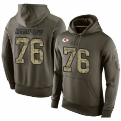 NFL Nike Kansas City Chiefs 76 Laurent Duvernay Tardif Green Salute To Service Mens Pullover Hoodie