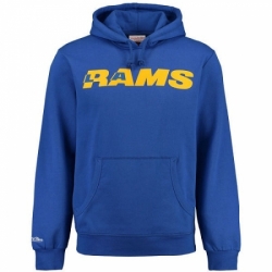 NFL Mens Los Angeles Rams Mitchell Ness Royal Retro Pullover Hoodie