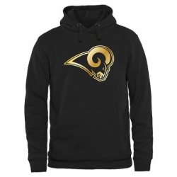 NFL Mens Los Angeles Rams Pro Line Black Gold Collection Pullover Hoodie