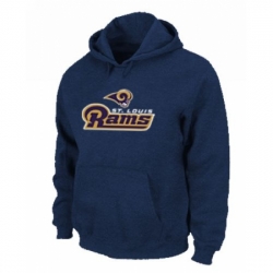 NFL Mens Nike Los Angeles Rams Authentic Logo Pullover Hoodie Navy