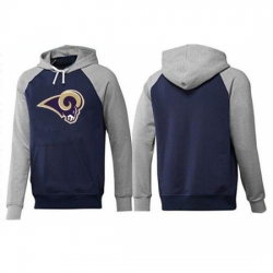 NFL Mens Nike Los Angeles Rams Logo Pullover Hoodie NavyGrey