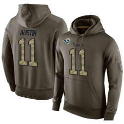 NFL Nike Los Angeles Rams 11 Tavon Austin Green Salute To Service Mens Pullover Hoodie