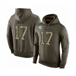 Football Miami Dolphins 17 Allen Hurns Green Salute To Service Mens Pullover Hoodie