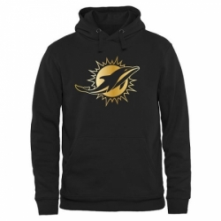 NFL Mens Miami Dolphins Pro Line Black Gold Collection Pullover Hoodie
