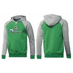 NFL Mens Nike Miami Dolphins Authentic Logo Pullover Hoodie GreenGrey
