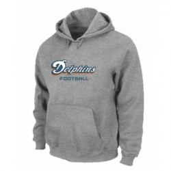 NFL Mens Nike Miami Dolphins Font Pullover Hoodie Grey