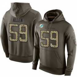 NFL Nike Miami Dolphins 59 Chase Allen Green Salute To Service Mens Pullover Hoodie