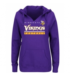 NFL Minnesota Vikings Majestic Womens Self Determination Pullover Hoodie Purple