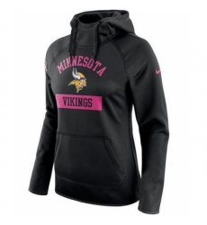 NFL Minnesota Vikings Nike Womens Breast Cancer Awareness Circuit Performance Pullover Hoodie Black