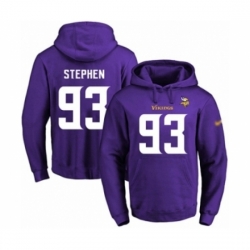 Football Mens Minnesota Vikings 93 Shamar Stephen Purple Name Number Pullover Hoodie